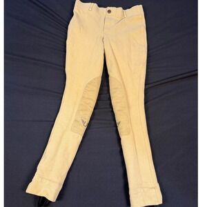 TuffRider Starter Lowrise Pull On Breeches Childrens Size 14 Tan Horse Riding